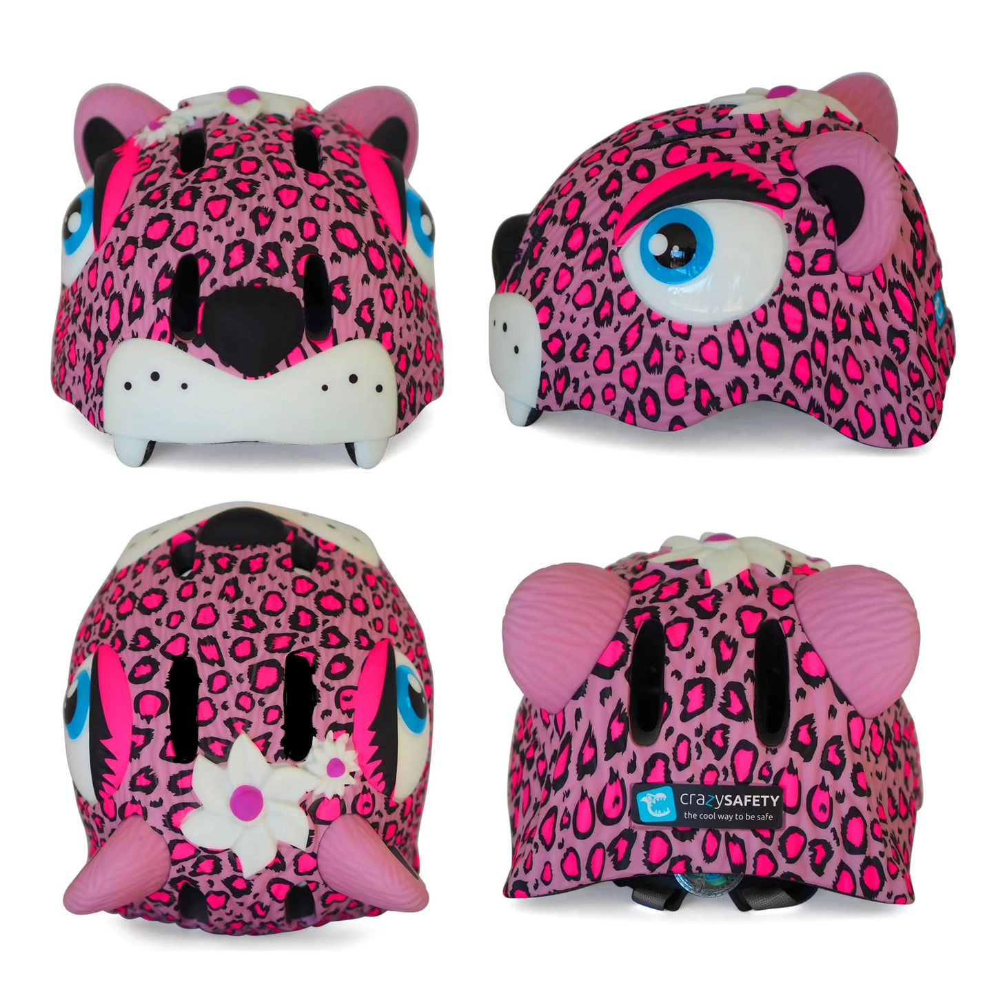 Pink Leopard Kids Helmet