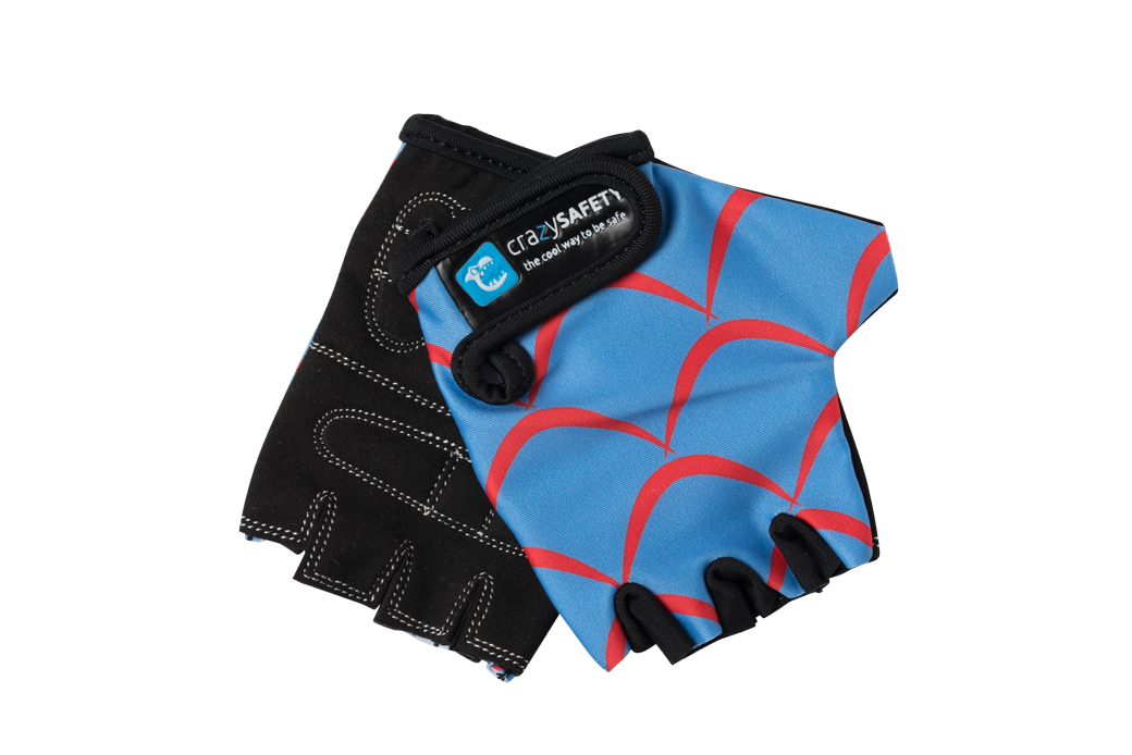 Kids Bike Gloves Blue Dragon