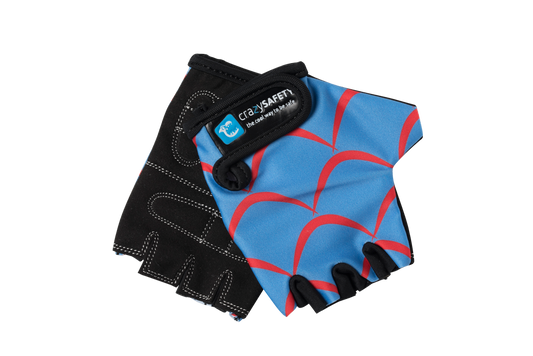 Kids Bike Gloves Blue Dragon