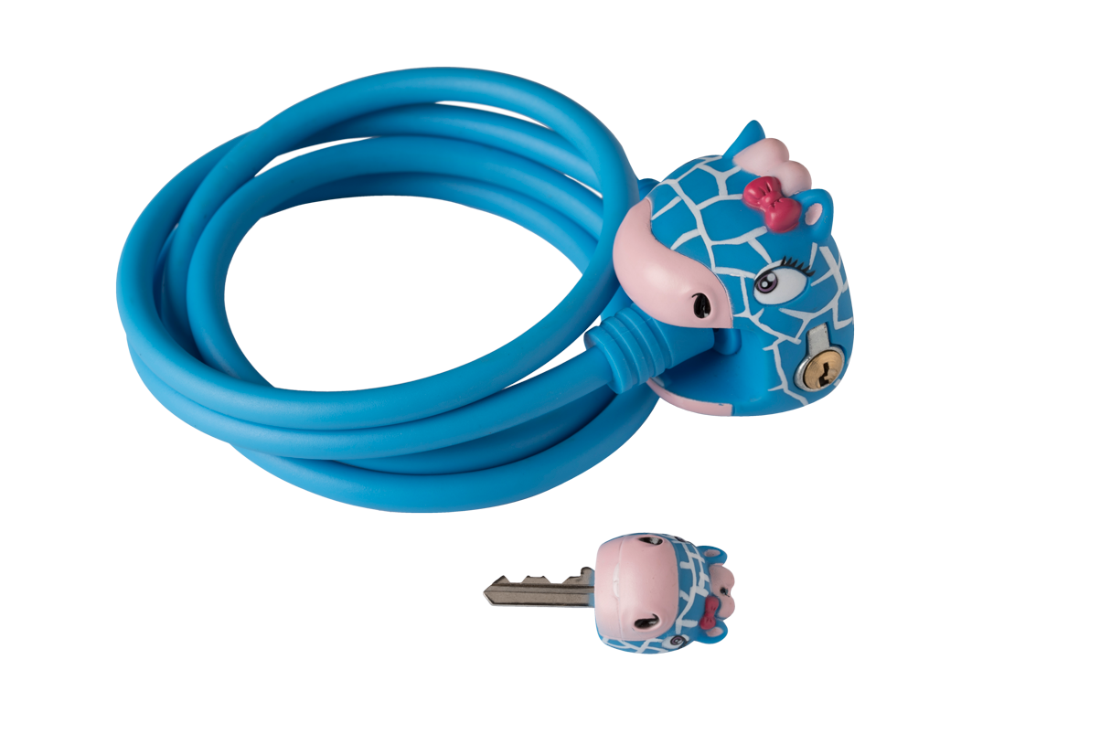 Bike Lock Blue Giraffe