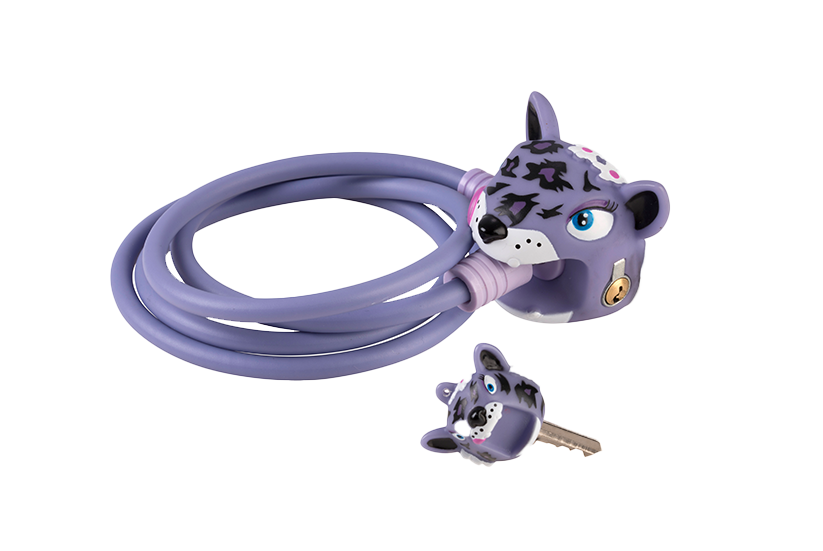 Bike Lock Purple Leopard