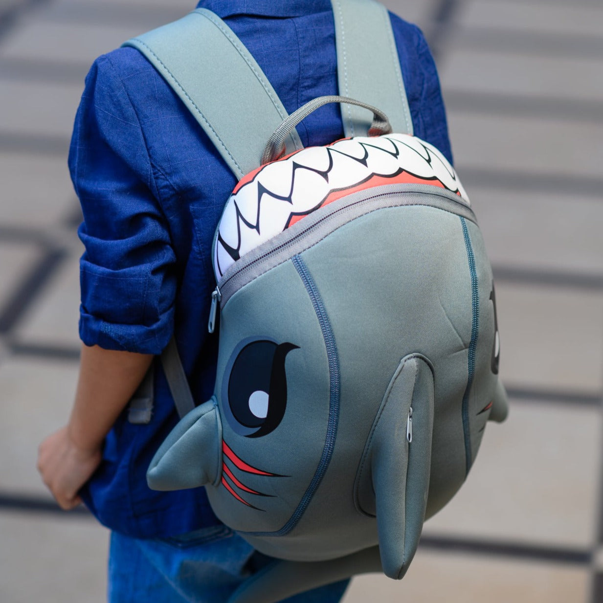 Grey Shark Kids Backpack